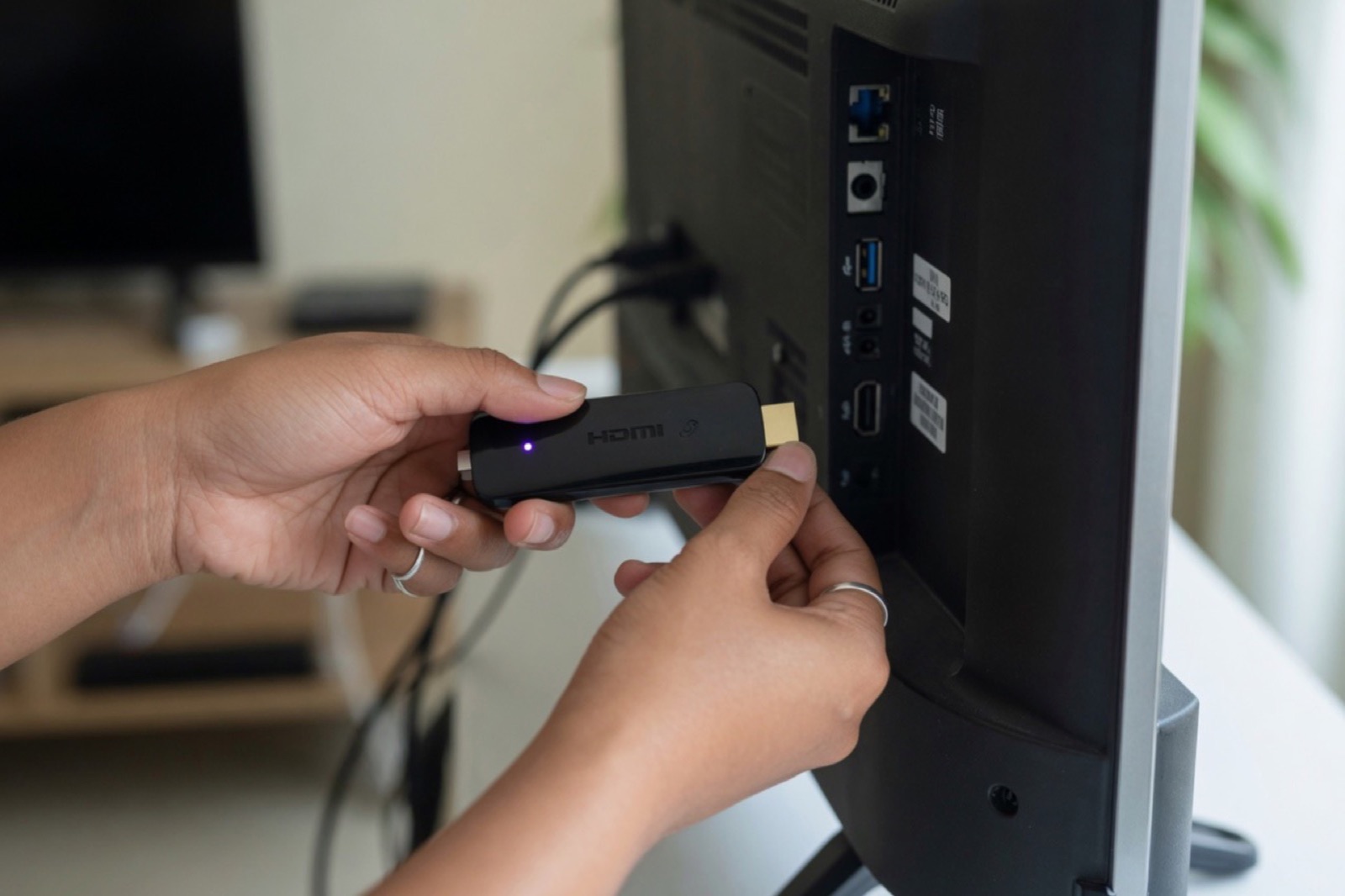 Plugging a streaming device into a TV